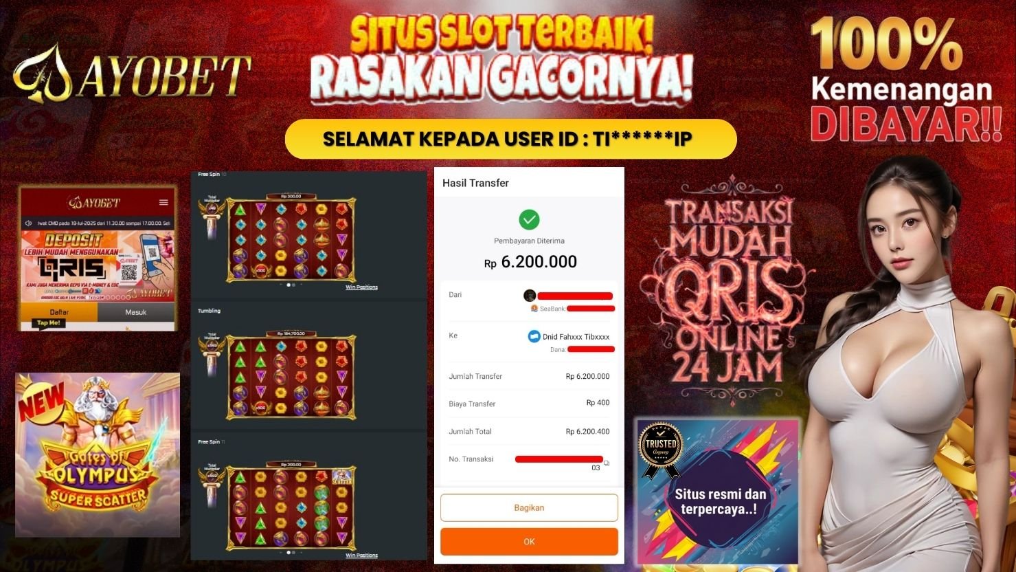 AYOBET JACKPOT SLOT GATES OF OLYMPUS SUPER SCATTER